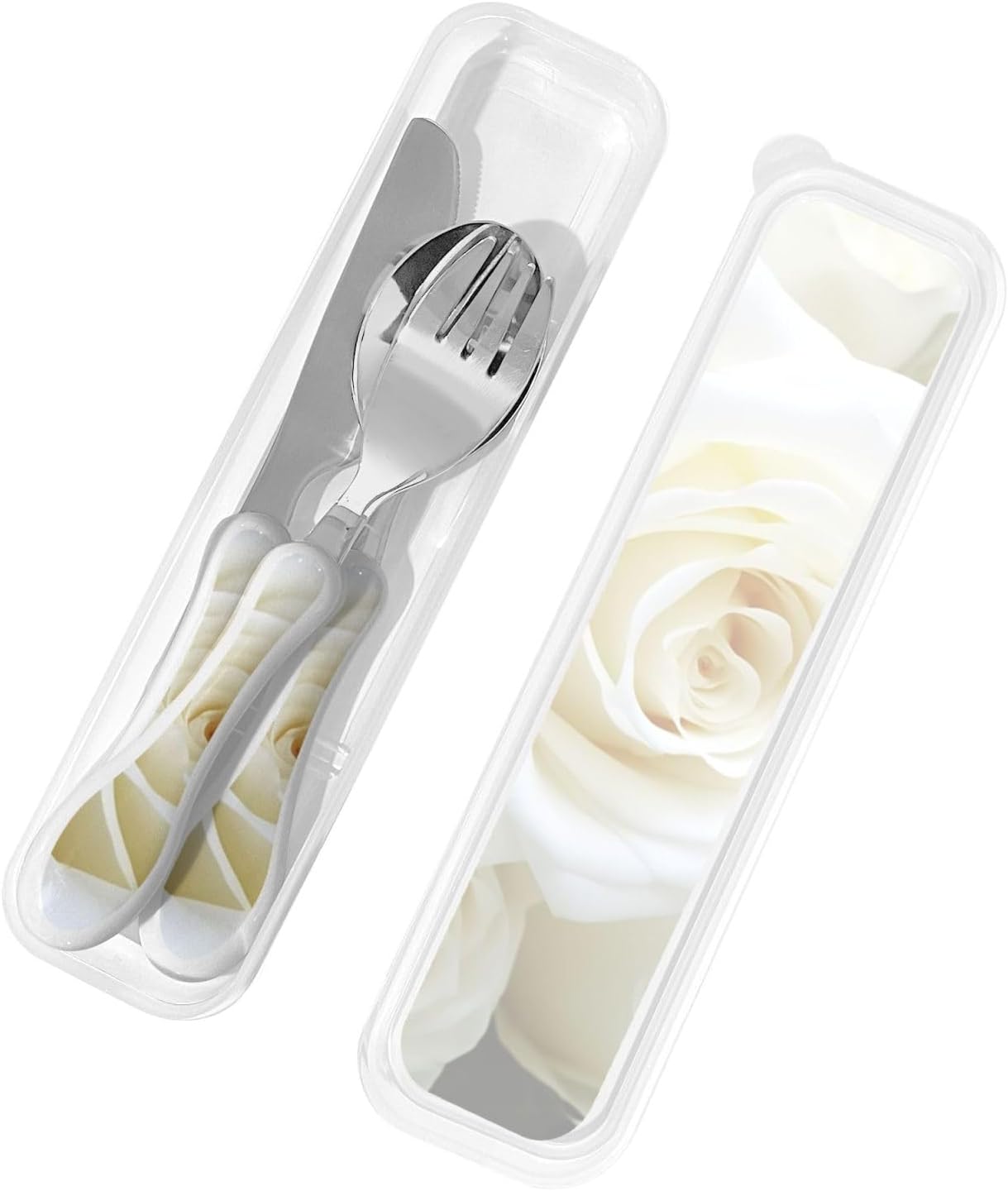 3-Piece Kids Silverware Set With Storage Case, Stainless Steel Reusable Children Safe Knife Spoon Fork Set Ocean Sea Animal Shark Children Flatware Set For Kids Lunch Box