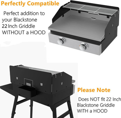 28 Inch Griddle Wind Guard/Screen and Warming Rack for Blackstone, Accessories Kit (For 28")