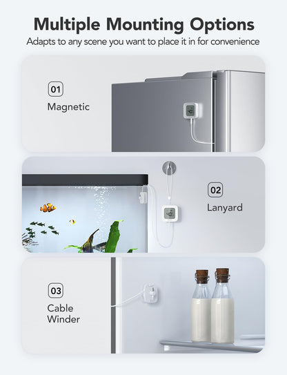 GoveeLife Bluetooth Refrigerator Thermometer with LCD Disaplay