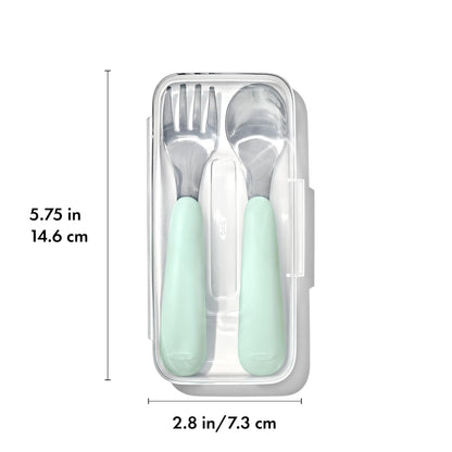 OXO Tot On-The-Go Fork and Spoon Set - Dusk