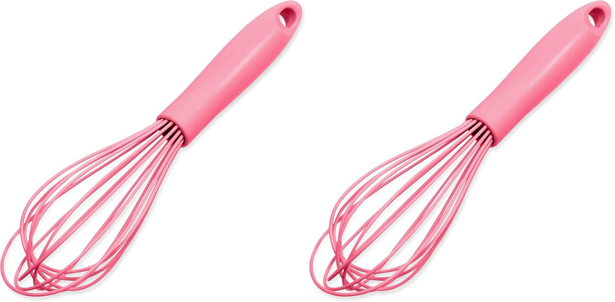 Chef Craft Premium Silicone Wire Cooking Whisk, 10.5 Inch, Red
