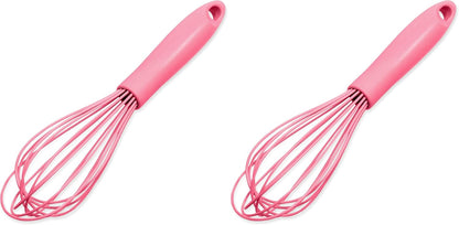 Chef Craft Premium Silicone Wire Cooking Whisk, 10.5 Inch, Red