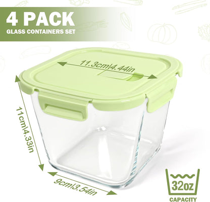 200oz/6000ml/26cup Extra Large Glass Storage Containers with Airtight Lid - Borosilicate Large Glass Food Storage for Rotisserie Chicken, Turkey - XL Big Glass Soup Bowls Freezer to Oven Safe