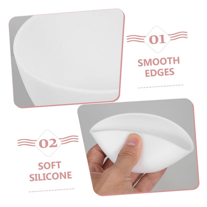 1set Facial Mask Mixing Bowl Set Silicone Bowls Mask Applicator for Diy Skincare White