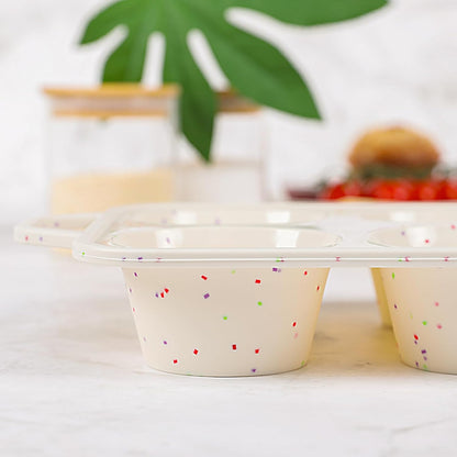 Vinino 2Pack Silicone Muffin Pan for Baking with Metal Reinforced Frame, 12 Cup Regular Size Cupcake Pan, BPA Free Silicone Muffin Tray, Cupcake Baking Pan Bite Molds for Oven Dishwasher Safe