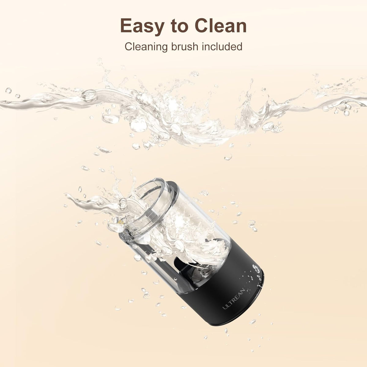Ultrean Electric Salt and Pepper Grinder Set, Rechargeable,Matte Black