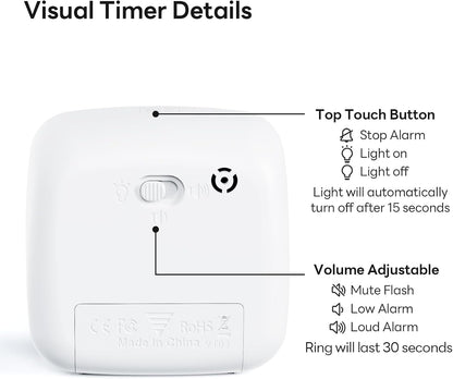 Yunbaoit Visual Timer with Night Light, 60 Minute Countdown, Light Blue