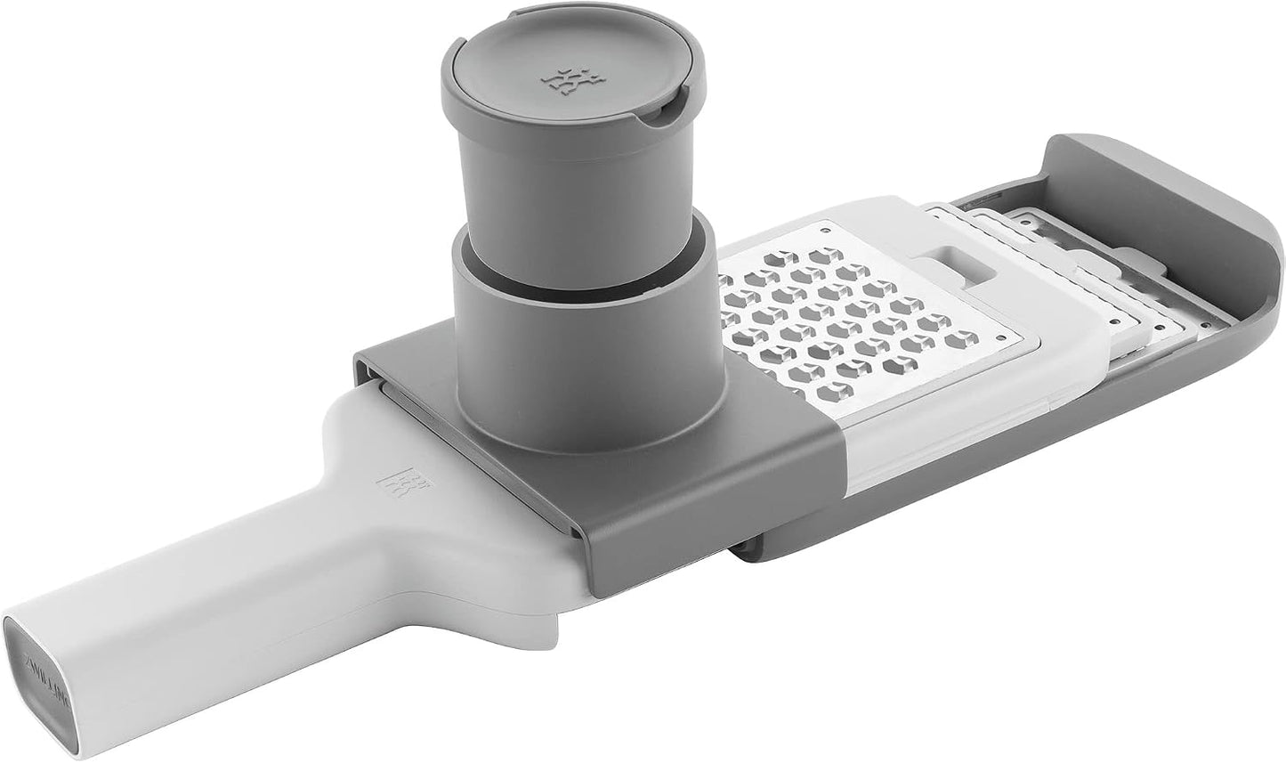 ZWILLING Z-Cut Multifunctional Grater, Mandoline, Faster Grating Technology, Zester, Rasp Grater, Slicer, Finger Guard, Grey