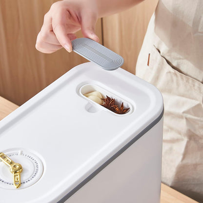 Sooyee 23 Lbs Rice Dispenser with Measuring Cup and One Drawer Food Storage Containers for Rice, Corn,Soybean & Oatmeal,Airtight, Moisture Proof