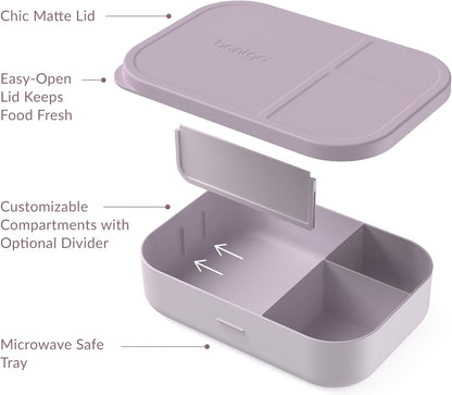 Bentgo® Modern Tray with Matte Lid - Reusable, BPA-Free, Meal Prep Containers for Adults with Removable Divider - 3 or 4 Compartments for Healthy Portioned Meals At Home & On the Go (Navy)
