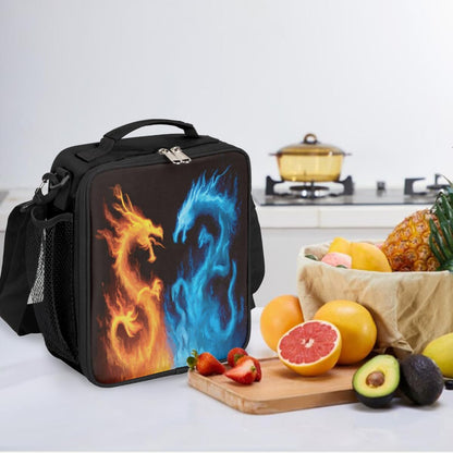 cfpolar Skull Skateboard Lunch Box for Boys Girls, Insulated Lunch Bags for Kids Reusable Mini Cooler Lunch Tote Lunchbox Thermal Meal Tote Kit with Shoulder Strap for Work School Picnic