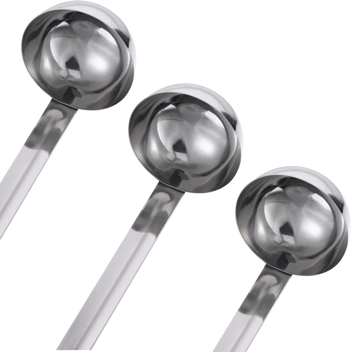 meekoo Stainless Steel Ladles Soup with Long Handle, 6oz