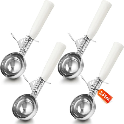 Reallnaive Ice Cream Scooper with Trigger, 4 oz, Gray