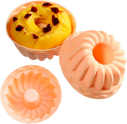 12er Pack Silicone Cupcake Molds,Reusable Baking Cups Molds Washable for Oven Microwave Dishwasher (Flower shape)