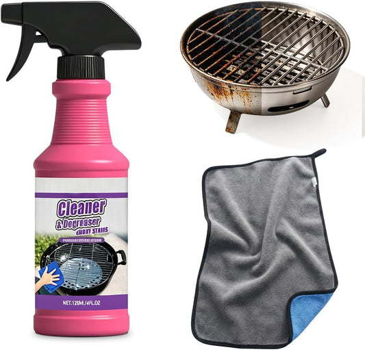 Cecurpo Heavy Duty Grill Grease Spray, 2026 New Fast-Acting Heavy-Duty Grill Degreaser Spray, Multi Functional BBQ Grills Degrease Remover Cleaning Spray for Kitchen, Outdoor Grills (1)