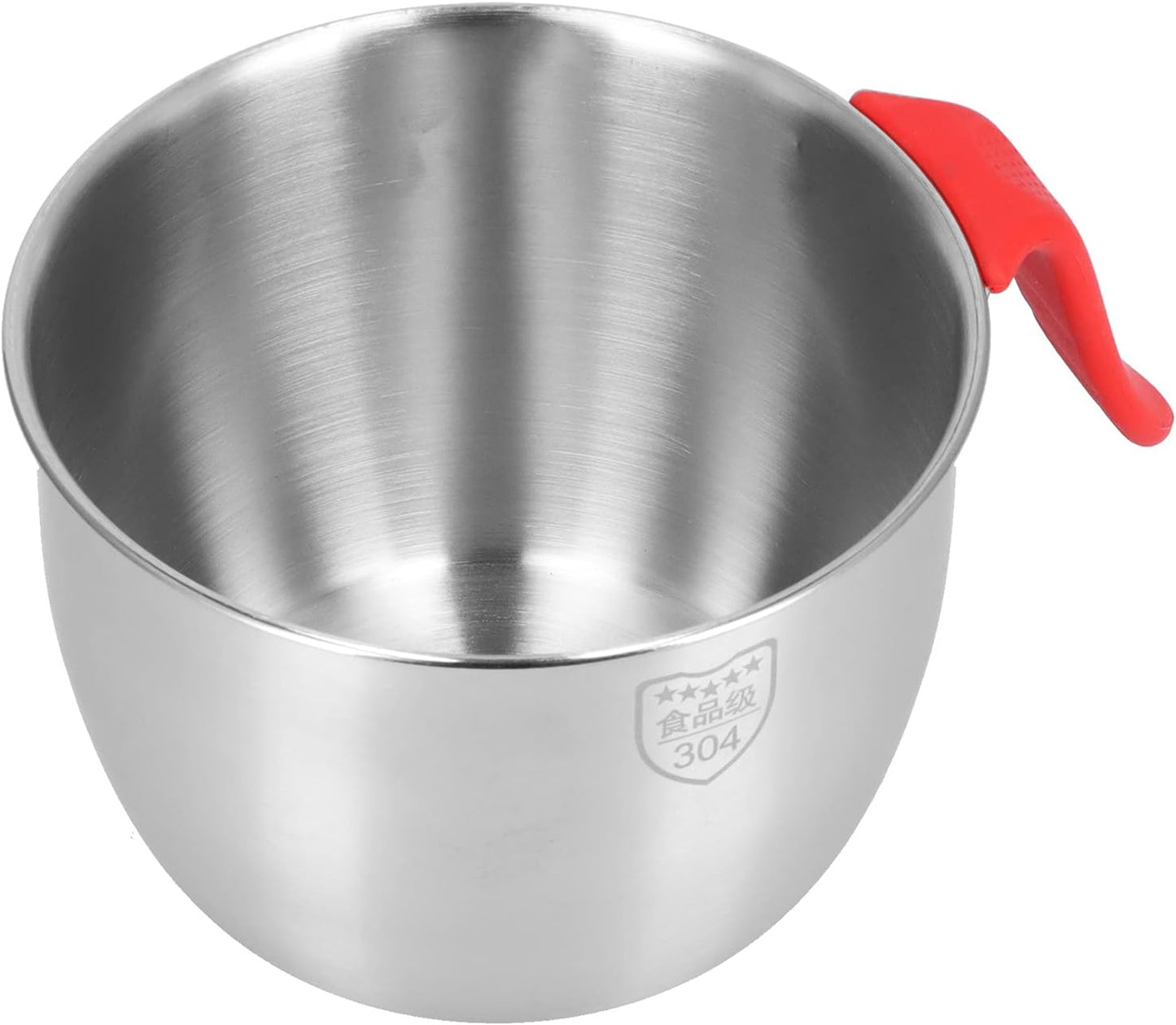 Stainless Steel Mixing Bowl, Non Slip Mixing Bowls with Handle and Pour Spout for Kitchen Egg Whisking Salad Serving Baking Cooking (3600ML)
