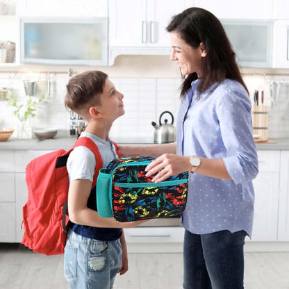 RHCPFOVR Kids Lunch Bag - Insulated Lunch Box for Boys Girls,Washable Lunch Bag and Reusable Toddler Leak-proof Lunchbox for School and Daycare - Colors B