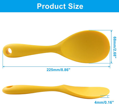 2Pcs Silicone Rice Paddle, Gray