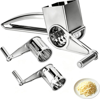 Rotary Cheese Grater, Hand Crank Shredder for Parmesan & Nuts