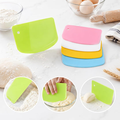 7Pcs Plastic Dough Scraper Bread Dough Cutter for Baking