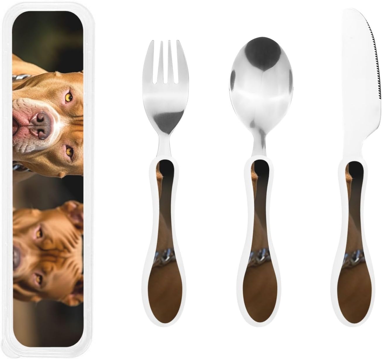 3-Piece Kids Silverware Set With Storage Case, Stainless Steel Reusable Children Safe Knife Spoon Fork Set Sugar Skulls Children Flatware Set For Kids Lunch Box