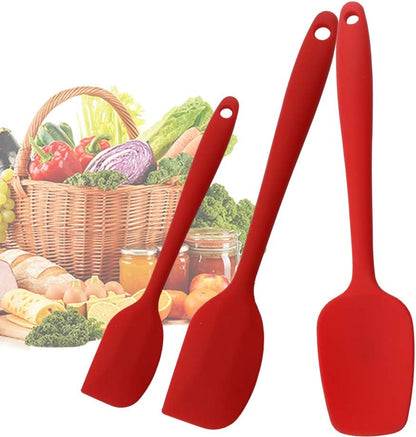 Silicone Spatulas Set, Rubber Spoon Spatula Heat Resistant Spoonula One Piece Design Seamless Spatula Non-Stick Scrapers Baking Mixing Tool (Dark Blue)