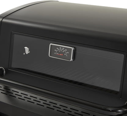 4 + 1 Burner Gas Grill Cast Iron Griddle Grill Combo, BBQ Propane Grills with Side Burner 50000BTU Heavy Duty Barbucue Grill With Cover, Black
