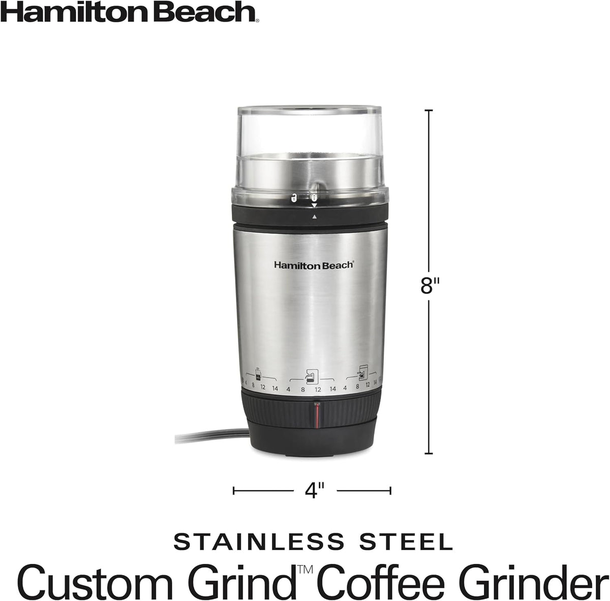 Hamilton Beach Custom Grind Electric Coffee Grinder For Up To 14 Cups