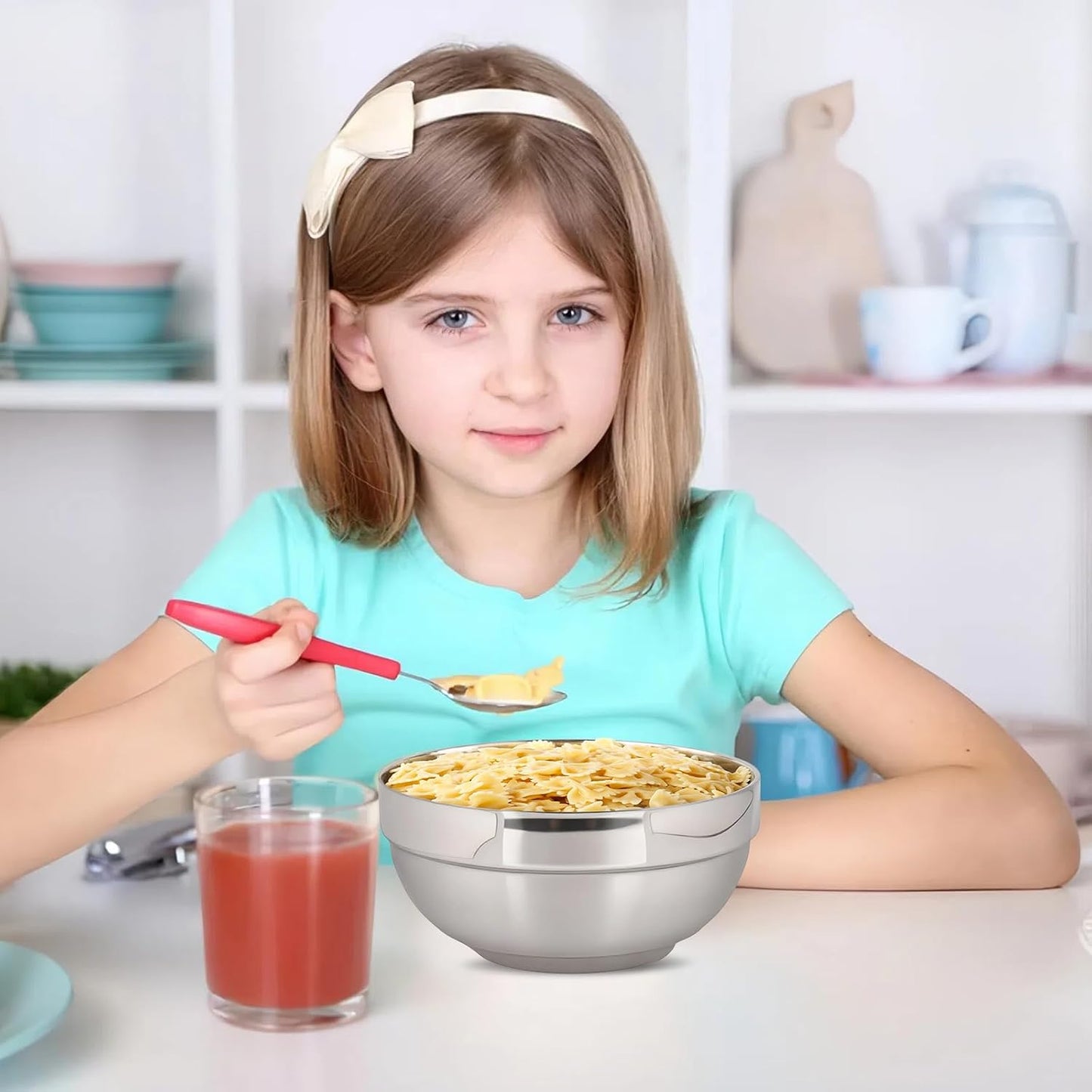 10pcs 304stainless Steel Kids Bowls, 5inches 15 Ounce Stainless Steel Kids Bowls,Double-Walled Metal Serving Dishes Uses For Sauces, Rice, Noodle, Ice Cream