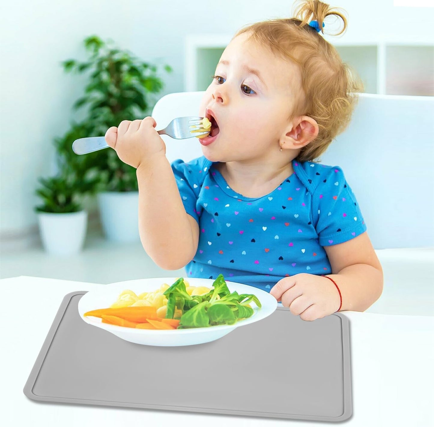 Extra Large Silicone Mats for Kitchen Counter, 27.6'' x 19.7'' Nonskid Silicone Placemats for Kids, Nonstick Purple Silicone Mat for Baking Crafts, Silicone Dab Mat Heat Resistant, 1Pack - Colors B