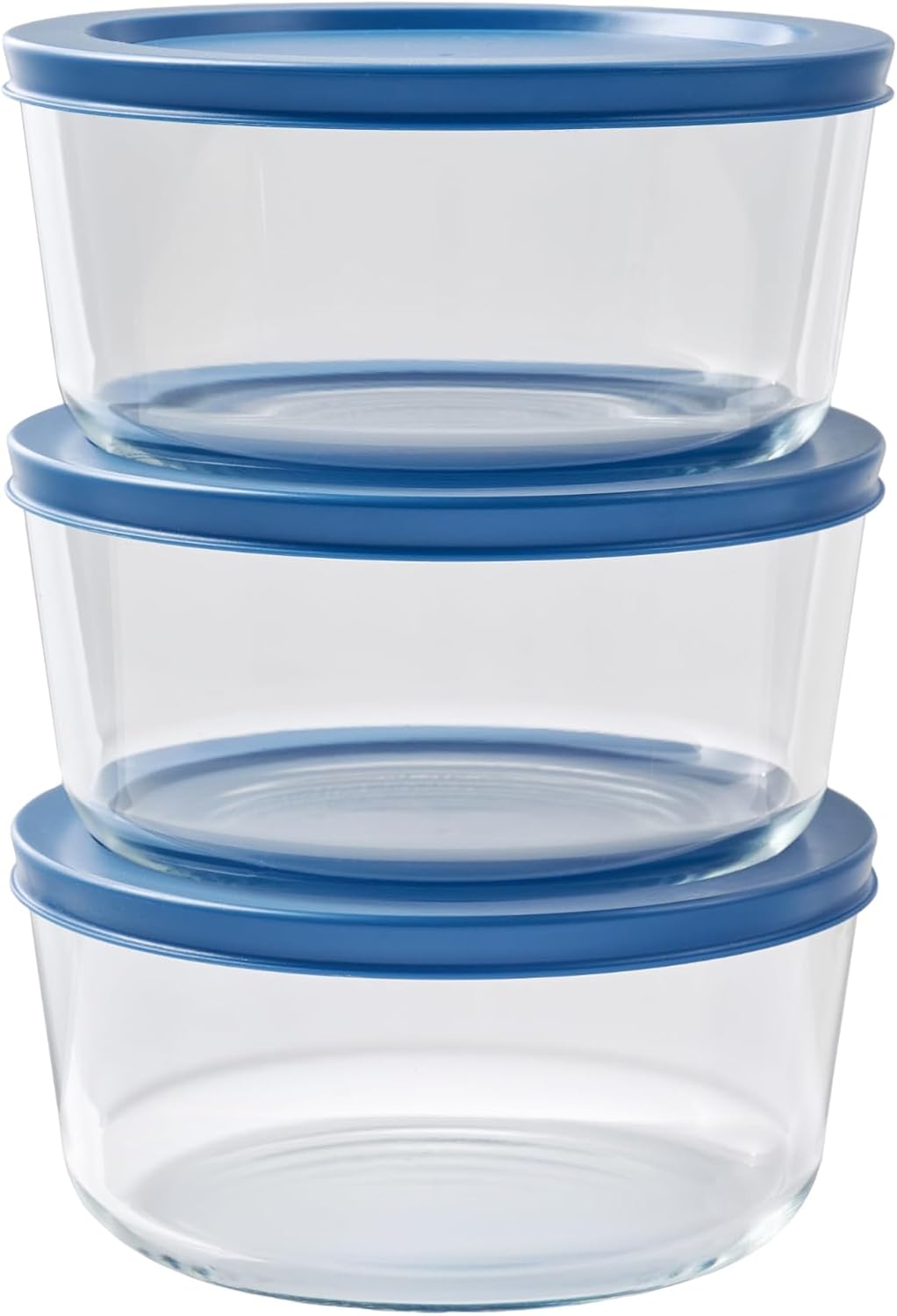 6-Piece Glass Food Storage Containers Set (3 Containers + 3 BPA-Free Lids) | 2-Cup, Leakproof | Microwave, Freezer, Oven & Dishwasher Safe | Ideal for Meal Prep & Pantry Organization, Pistachio