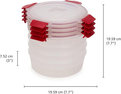 Joseph Joseph Nest Lock Plastic BPA Free Food Storage Container Set with Lockable Airtight Leakproof Lids, 10-Piece, Multi-Color