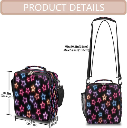 cfpolar Skull Skateboard Lunch Box for Boys Girls, Insulated Lunch Bags for Kids Reusable Mini Cooler Lunch Tote Lunchbox Thermal Meal Tote Kit with Shoulder Strap for Work School Picnic