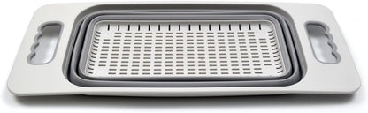 SAMMART Over The Sink Rectangular Colander (Grey)