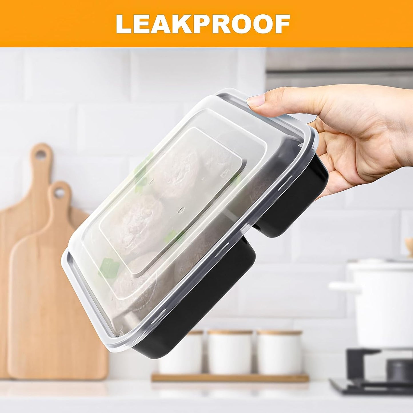 Lifetime Supplies 100 PACK Meal Prep Containers, Extra Large & Thick Food Storage Containers with Lids - BPA Free Stackable Microwavable & Dishwasher Safe, Travel, To Go, Bento Box