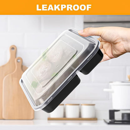 Lifetime Supplies 100 PACK Meal Prep Containers, Extra Large & Thick Food Storage Containers with Lids - BPA Free Stackable Microwavable & Dishwasher Safe, Travel, To Go, Bento Box