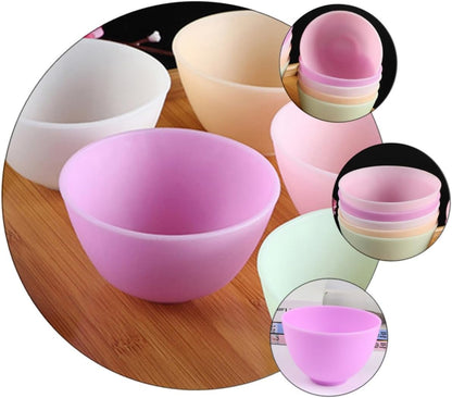 FOMIYES Silicone Facial Bowl Set 6pcs Mask Mixing Bowls Non-slip Food-grade for Diy Face Mask