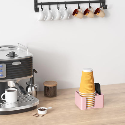 Coffee Cup Holder for Countertop - Clear Acrylic Coffee Bar Accessories Cup Organizer Station Organizer Farmhouse Table Décor