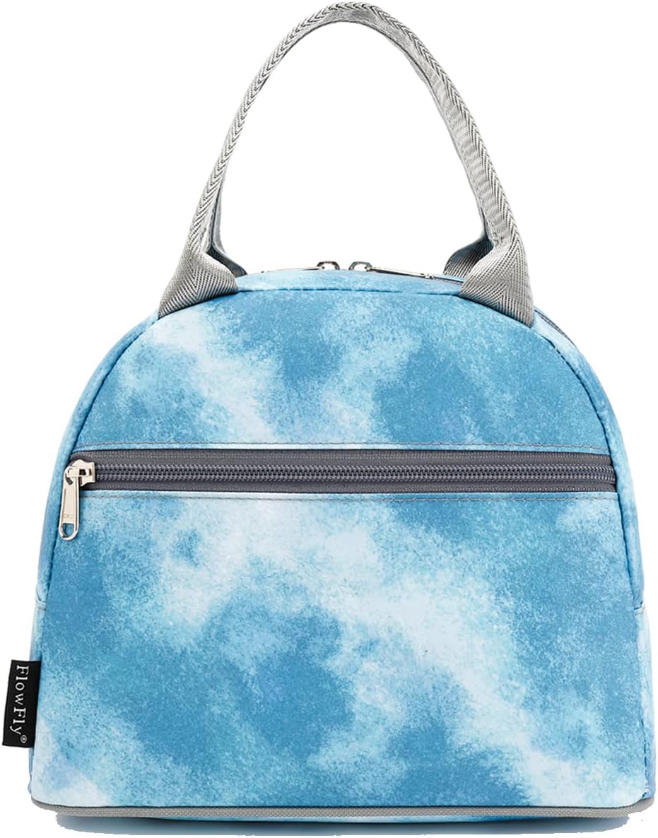 FlowFly Insulated Lunch Cooler Bag - Tote Bag Organizer for Women/Men, Black - Colors B