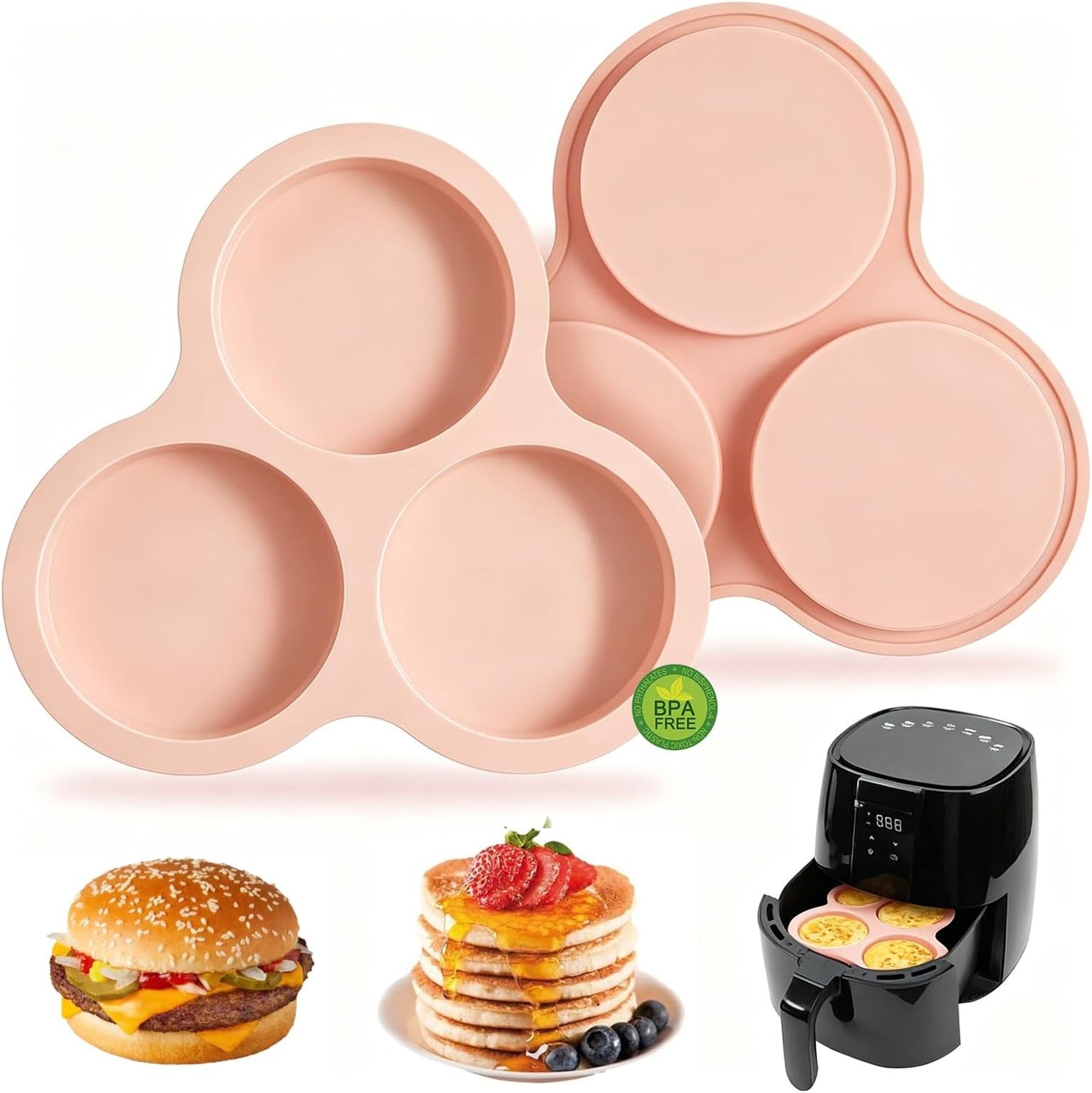 Reusable Non-Stick Silicone Baking Cups, Food Grade BPA Free Cupcake Muffin Liners, Oven & Dishwasher Safe Easy Release, Multicolor Rainbow, 24 Pack, for Muffins Cupcakes