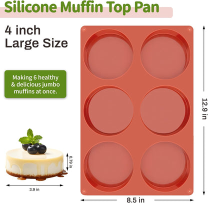 JOERSH 2-PK Air Fryer Egg Mold, 4 Cups Silicone Air Fryer Baking Pan Non-Stick for Egg Bites, Cupcake, Muffin, Tart, Frittata, Quiche