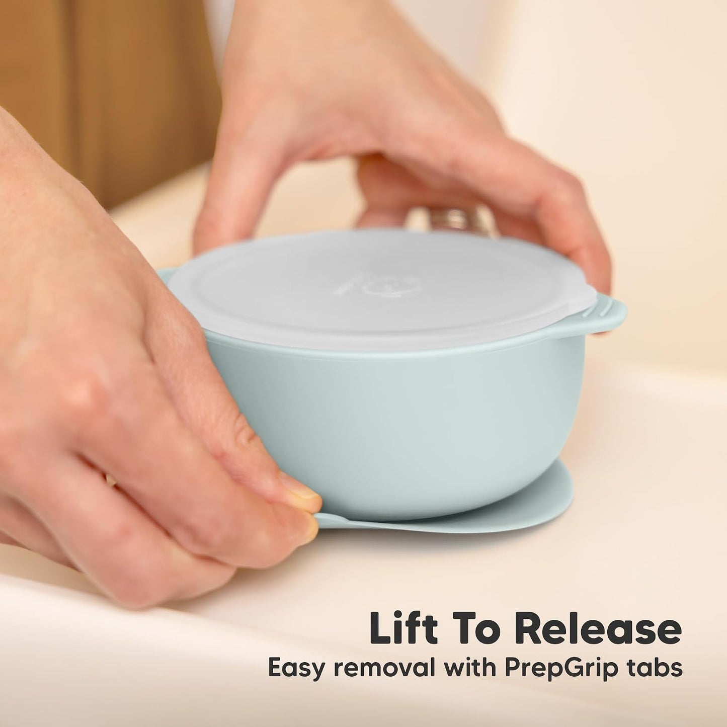 KeaBabies 2-Pack Baby Bowls with Suctions, Lids, Silicone (Terracotta)