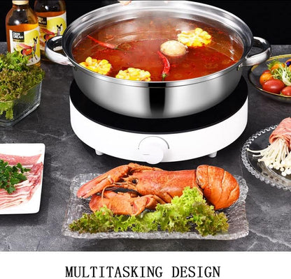 Steamer Pot for Cooking 11 inch Stainless Steel, 3-tier Multipurpose 18/8 Stainless Steel Steam Pot Cookware with Lid for Vegetable, Dumpling, Stock, Sauce, Food