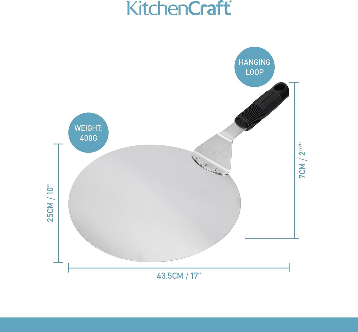 KitchenCraft Cake Lifter, Stainless Steel, 25cm