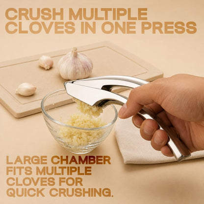 Gourmet Easy Garlic Press Lifetime Replacement, No Need to Peel, Fine Mince