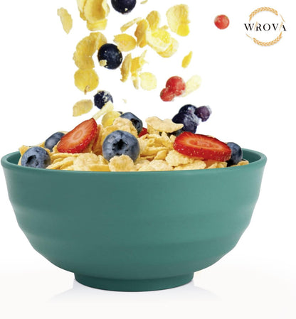 Wheat Straw Bowl Sets,8 PCS Unbreakable Cereal Bowl 26 OZ,Microwave and Dishwasher Safe Bowls,Bowl Sets for Camping and Picnic BPA Free Colorful Salad Bowls for Serving Soup,Oatmeal and Fruit Etc…