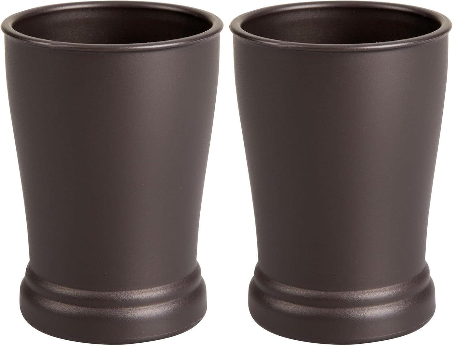 iDesign Tumbler Cup for Bathroom Organization, The Kent Collection, 3" x 3" x 4.25", Bronze (Pack of 2)