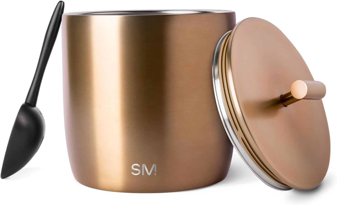 Simple Modern Vacuum Insulated Ice Bucket with Lid and Scoop | For Cocktail, Champagne, Wine, Beer, & Hosting | Stainless Steel 100oz Capacity for Large Parties | Rocks Collection | Winter White