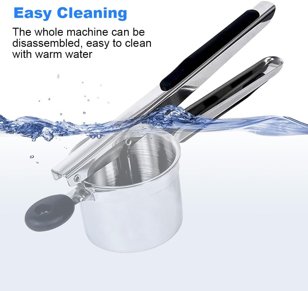 Stainless Steel Potato Ricer With 3 Discs, Heavy Duty Potato Ricer for Mashed Potatoes, Large Capacity Potatoes Masher and Rice-r Kitchen Tool(COLOR:Red)