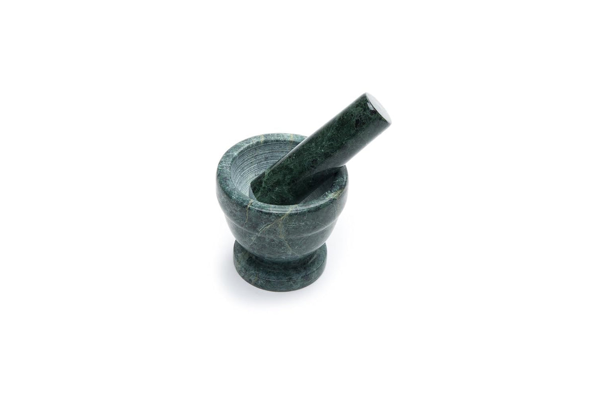Fox Run Marble Mortar and Pestle Set, White, Small 4" Pestle and Mortar